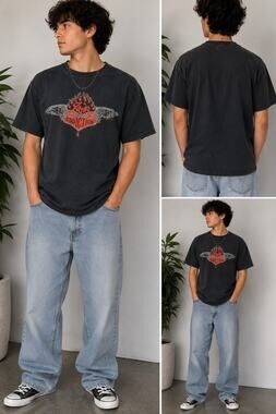 Vintage 2004 Jane's Addiction Band T Shirt Hanes Heavyweight Black Graphic Tee M